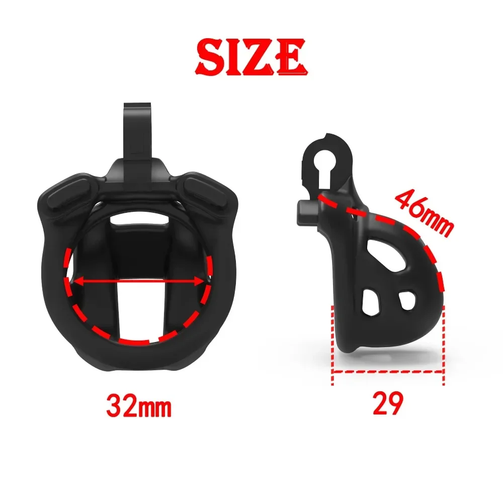 أجهزة قفص العفة كوبرا 4 حجم خواتم الديك الرجال قفل الطيور الكبار لعبة الجنس سوبر ميني كوبرا خواتم الديك الرجال sexeuel صب أوم #1