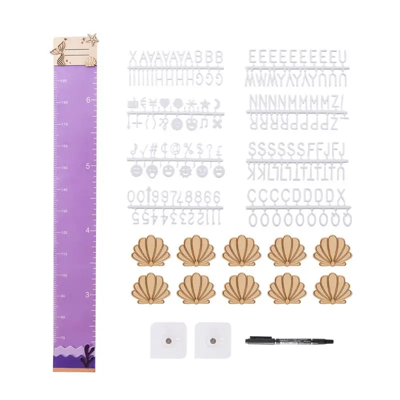 Child Measurement Growth Chart Cartoon Wall Height Ruler Cute Height Chart Funny Growth Measurement For Children's Room Bedroom