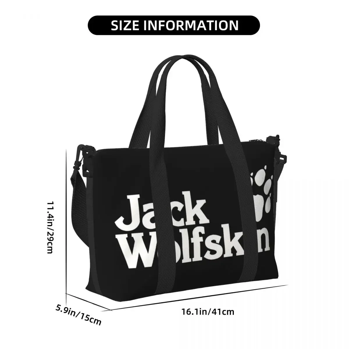 Изготовленная на заказ модная брендовая сумка-тоут с логотипом Jack Wolfskin, женская большая вместительная спортивная пляжная дорожная сумка на плечо