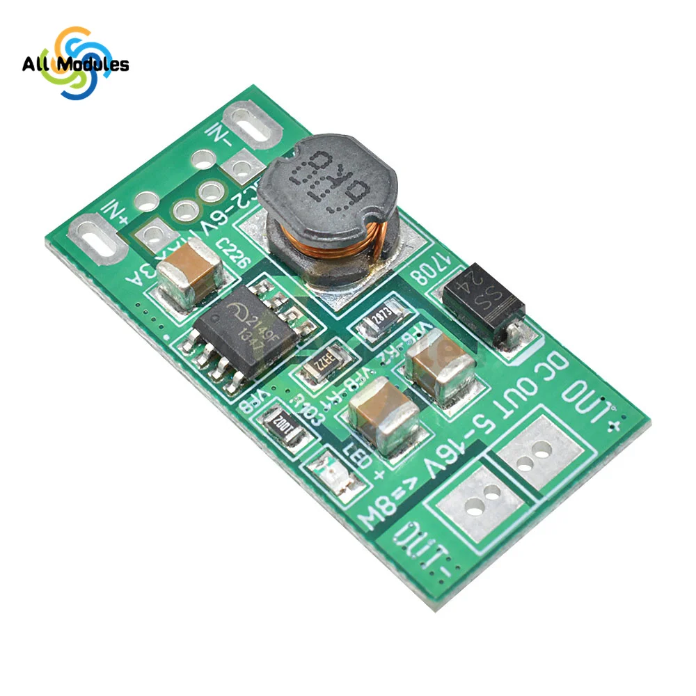 DC-DC 1V 2V-6V 5V to 12V Step Up Boost Module Power Supply Converter Charger Diy Kit Electronic PCB Board Module