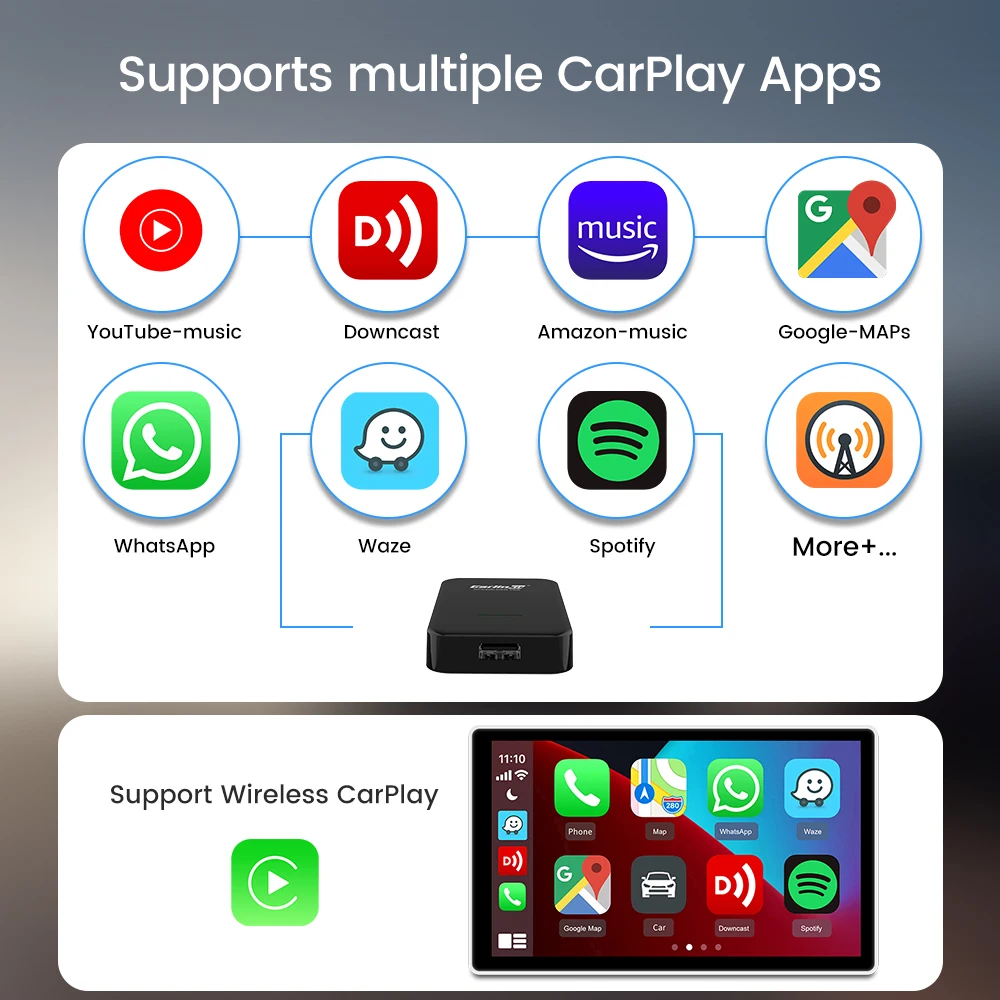 Carlinkit 3.0 Wireless CarPlay Dongle for Honda Civic CR-V Accord Avancier Elysion Ridgeline Accord Odyssey City Iphone