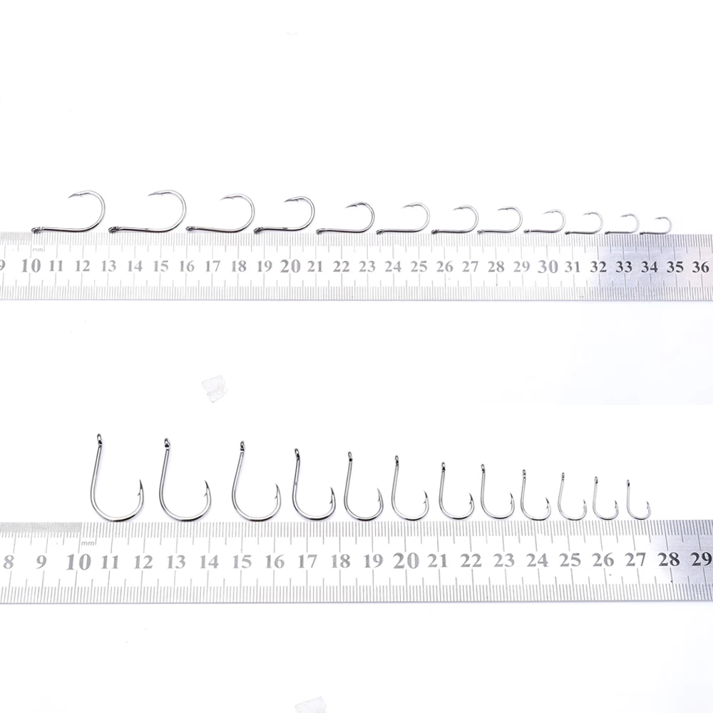 FTK 200 Stück Angelhaken-Set Hochkarbon-Stahl Scharfe Langlebige Widerhaken-Angelhaken Felsangel-Ausrüstung Zubehör – Detail 5