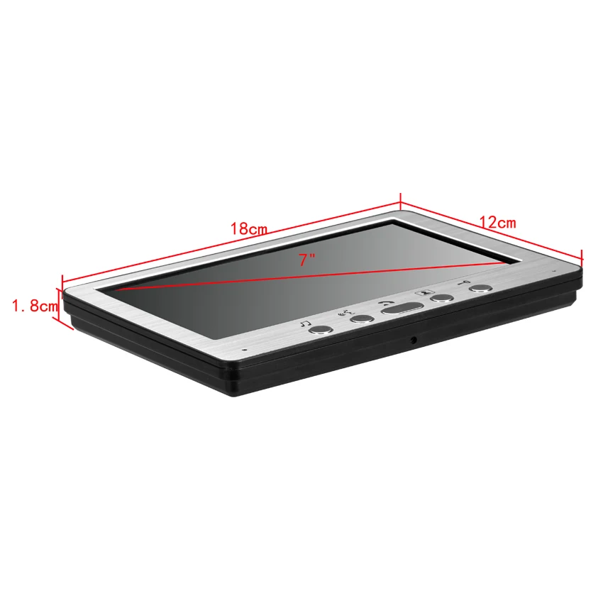 4F/6F/8F Apartment/Family Video Door Phone Intercom System 7 inch Building Doorbell System Inductive ID Card
