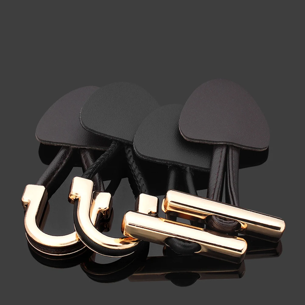 

1 Pair Cow Horn Style Belt Buckles For Clothing Coat Waistband Durable Pu Toggle Clasps Diy Sewing Accessories Decorative