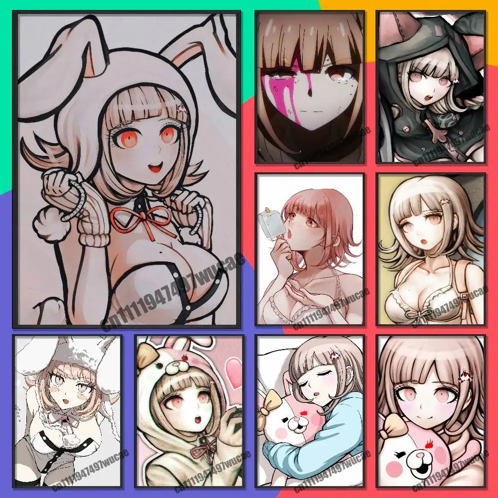 For D-Danganronpa Chiaki Nanami Poster Cover Wall Murals Home Custom Self-adhesive Decoration Sticker Playbill Film