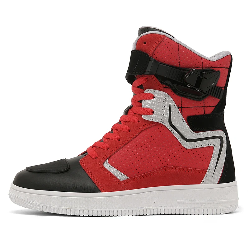 

Мотоциклетные защитные ботинки унисекс для бездорожья, четырехсезонные, с высоким берцем, износостойкие, нескользящие, дышащие ботинки для верховой езды, оборудование