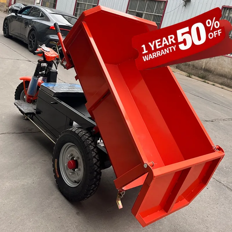 New 3 Wheel Cargo Electric Mini Dump Truck for Adult Material Transport and Retail Passengers