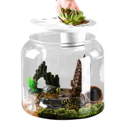 Tank For Turtles Transparent Turtle Aquarium Turtle Tank With Lid Turtle Terrarium Tortoise Enclosure With Removable Cover For