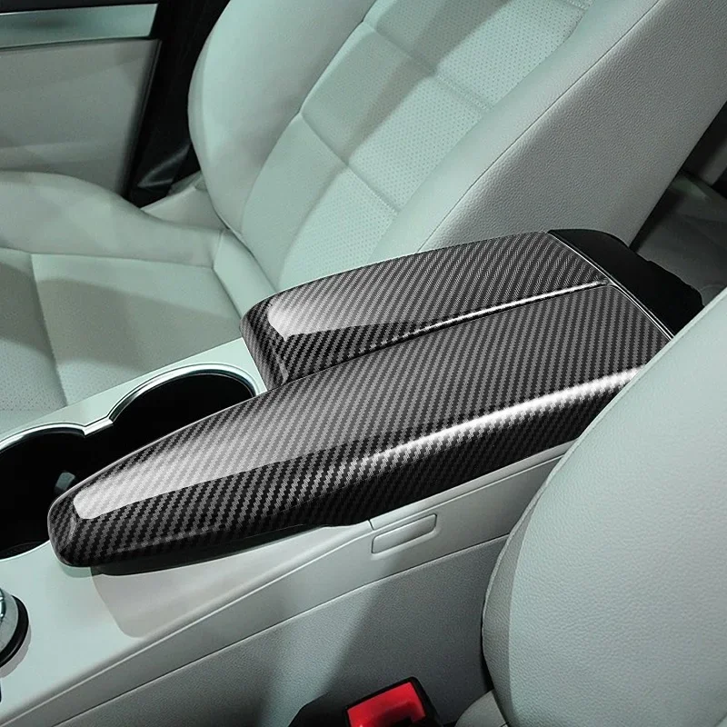 

Car Center Armrest Rest Box Panel Cover ABS Carbon Fiber For Benz C W204 E W212 E Class W212 2010-2013 GLK X204 2008-2015 Parts