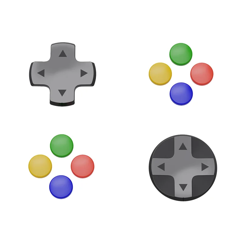 【البيع الساخن】غطاء عصا التحكم + طقم غطاء زر D-Pad للتبديل 2 مقابض إبهام من السيليكون غير قابلة للانزلاق مجموعة قبضة الإبهام