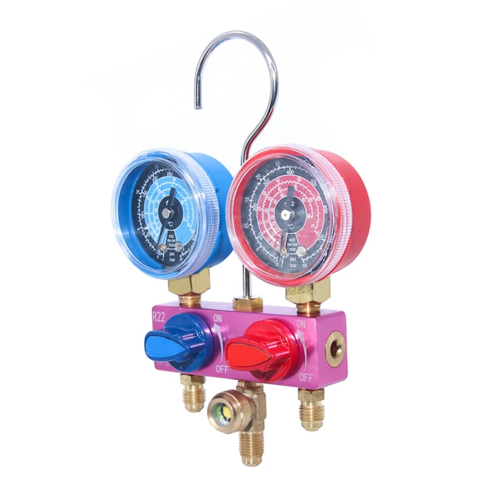 AC for service Tools HVAC Manifold Gauge For HVAC Maintenance Pressure Gauge Compact Portable Design Sight Glass Observation