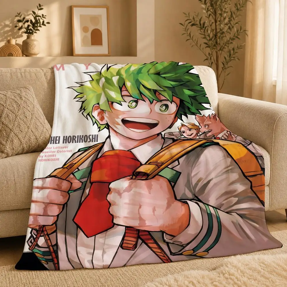 Izuku Midoriya Throw pet dog cat Ultra-Comfortable Flannel Plush Throw Blanket—Suitable for Bed Bedroom Living Room