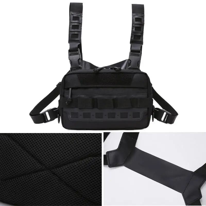 Radio Chest Multifunctional Vest Front Pack Adjustable Waterproof Large Capacity Fishing Equipment Outdoor Sports Tool For Men