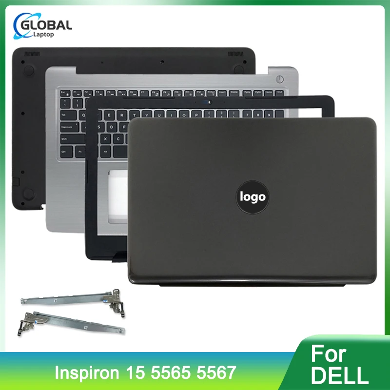 Новый чехол для ноутбука DELL Inspiron 15 5565 5567, задняя крышка ЖК-дисплея, передние петли, Упор для рук, клавиатура, нижняя основание, чехол, верхний ...