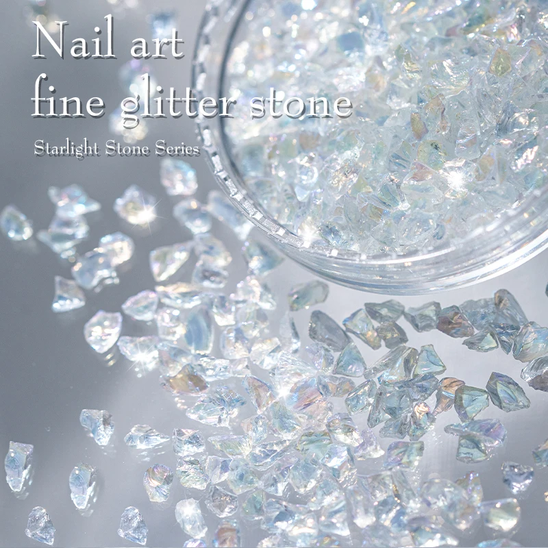 

30g 3D Irregular Glass Crushed Stone Crystal Gravel Nail Art Charms DIY Epoxy Resin Decoration Manicure Rhinestone Accessories