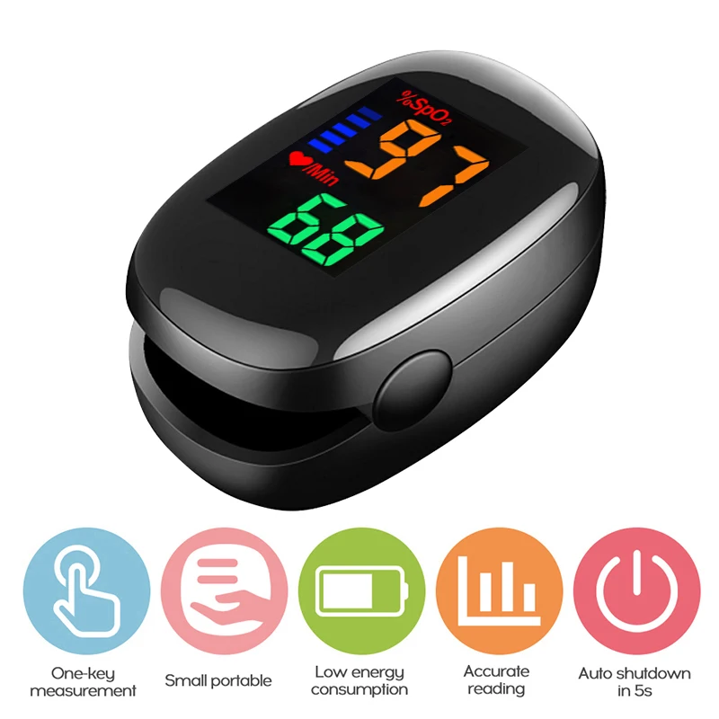 Health SpO2 PR Heart Rate Monitor Medical Digital Fingertip Pulse Oximeter Finger Oxymeter Blood Oxygen Saturometer Meter
