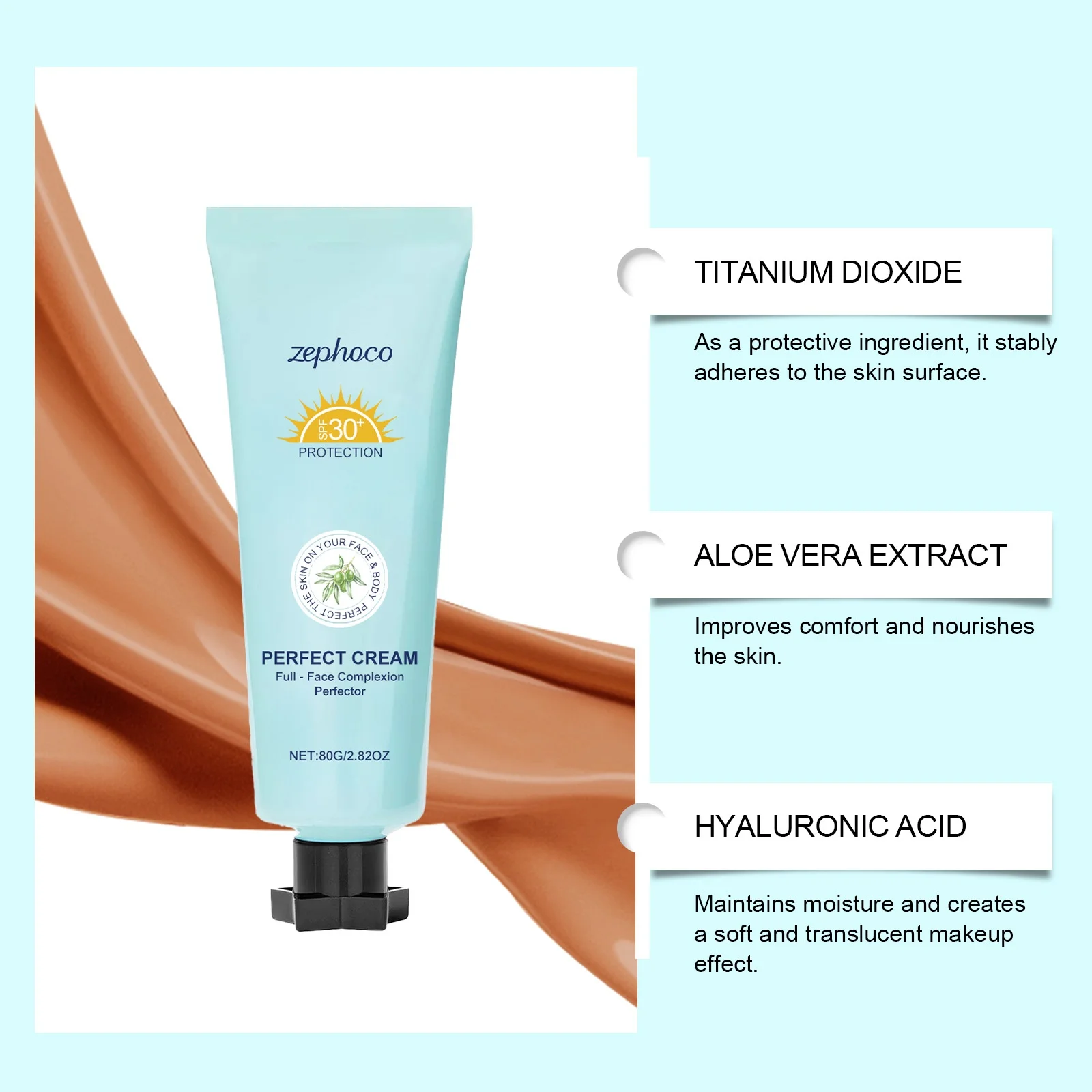 Dark Concealer Foundation Make-up Cream Hydrateert, hydrateert en verzacht dagelijks, natuurlijk, Concealer Foundation Make-up Cream