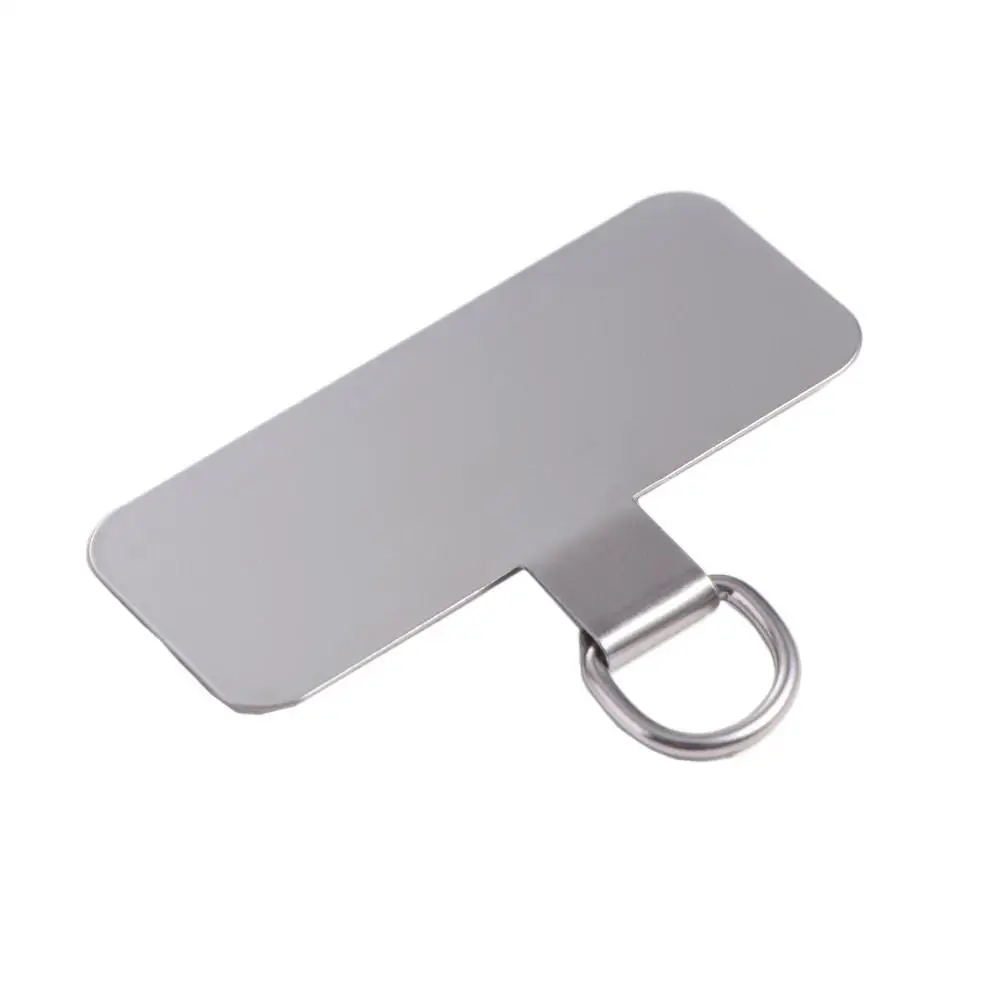 

Stainless Steel Phone Lanyard Gasket Detachable Snap Strap Metal Phone Patch Metal Ultra Thin Phone Card Clip Hang Cord Tab