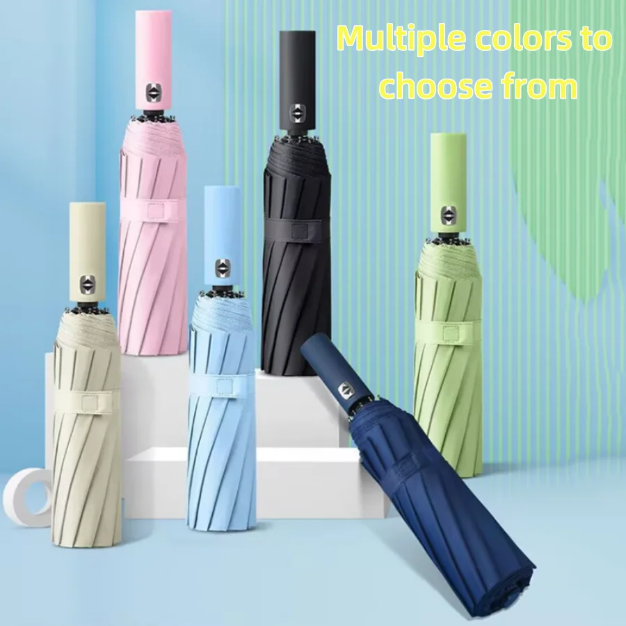 

24 Bones Automatic Gradient Color Umbrella for Men Women Large Folding Windproof,Waterproof Sunshade Sun UV Protection Umbrellas