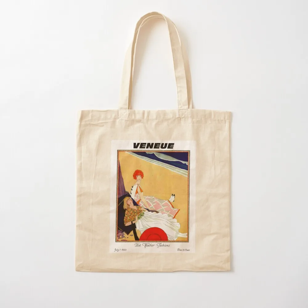 VENEUE : Vintage 1923 Magazine Advertising Print Tote Bag Women's shopping bag shopping cart bags Canvas Tote Bag