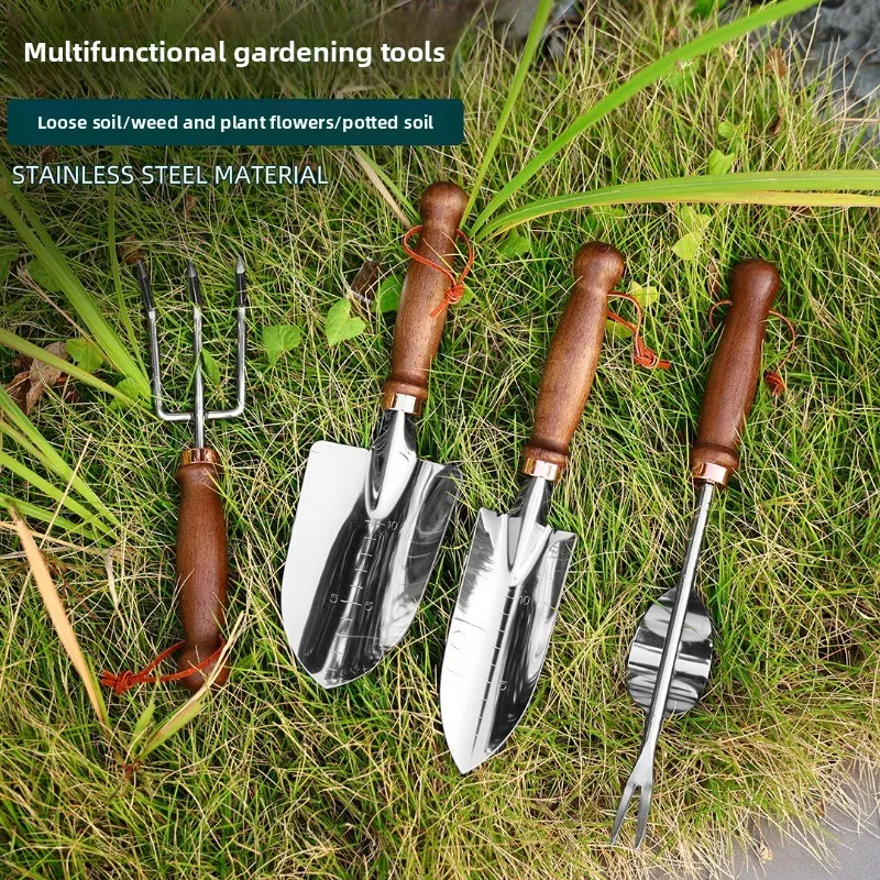 Gardening Tool Garden Shovel Planting Flowers Weeding Stainless Steel Household Small Shovel Gardening Bonsai Shovel