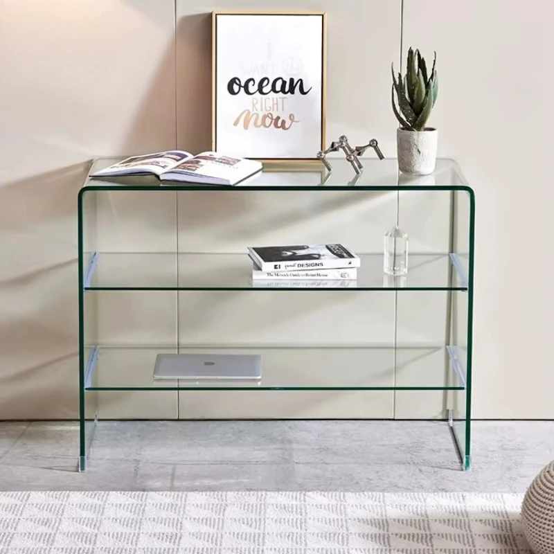 

Modern style villa living room storage cabinet dining room glass rectangular sideboard furniture
