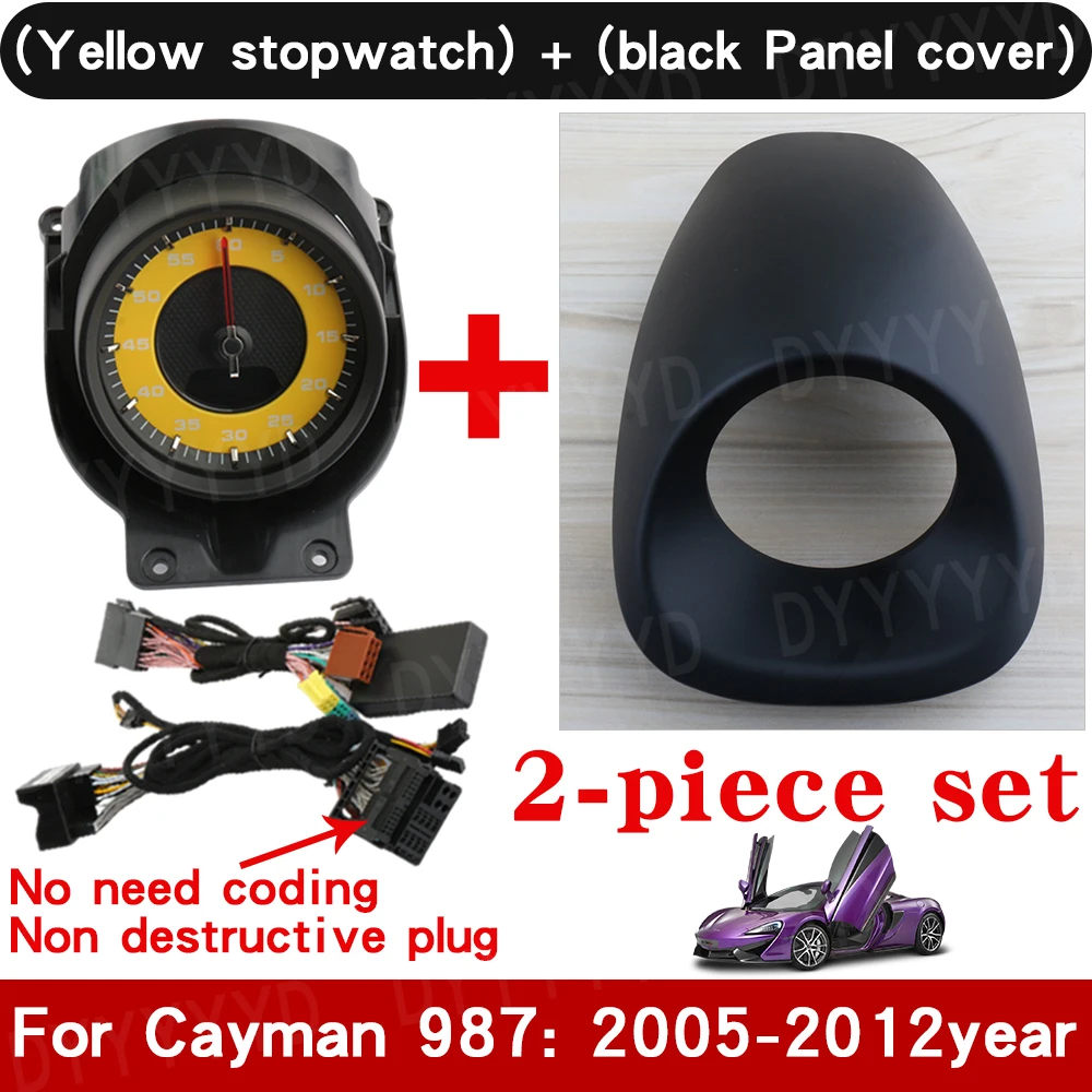 Stopwatch klok instrumentenpaneel sport chrono stopwatch dashboard cover Cayman 987 klok stopwatch voor Porsche Boxster 987 981
