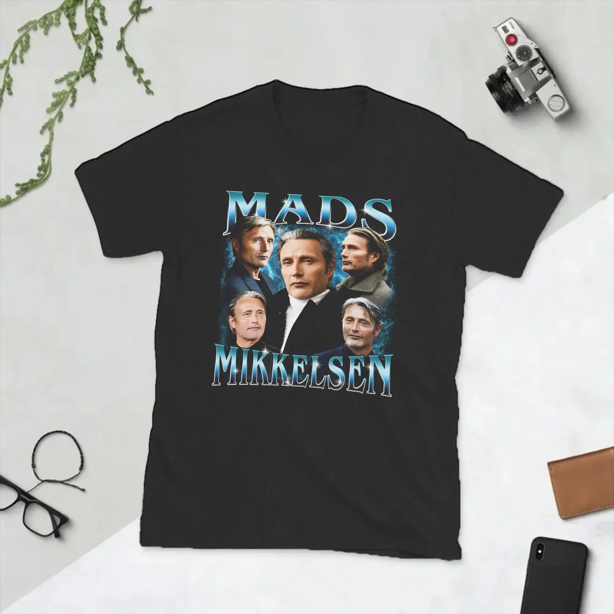 Mads Mikkelsen T-Shirt for Men  Novelty 100% Cotton Tees O Neck Short Sleeve T Shirt Printed Clothes
