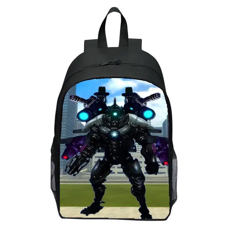 حقيبة ظهر مطبوعة للأطفال من Skibidi Toilet، حقيبة ظهر Titan لطلاب المدارس الابتدائية للرجال والنساء #2