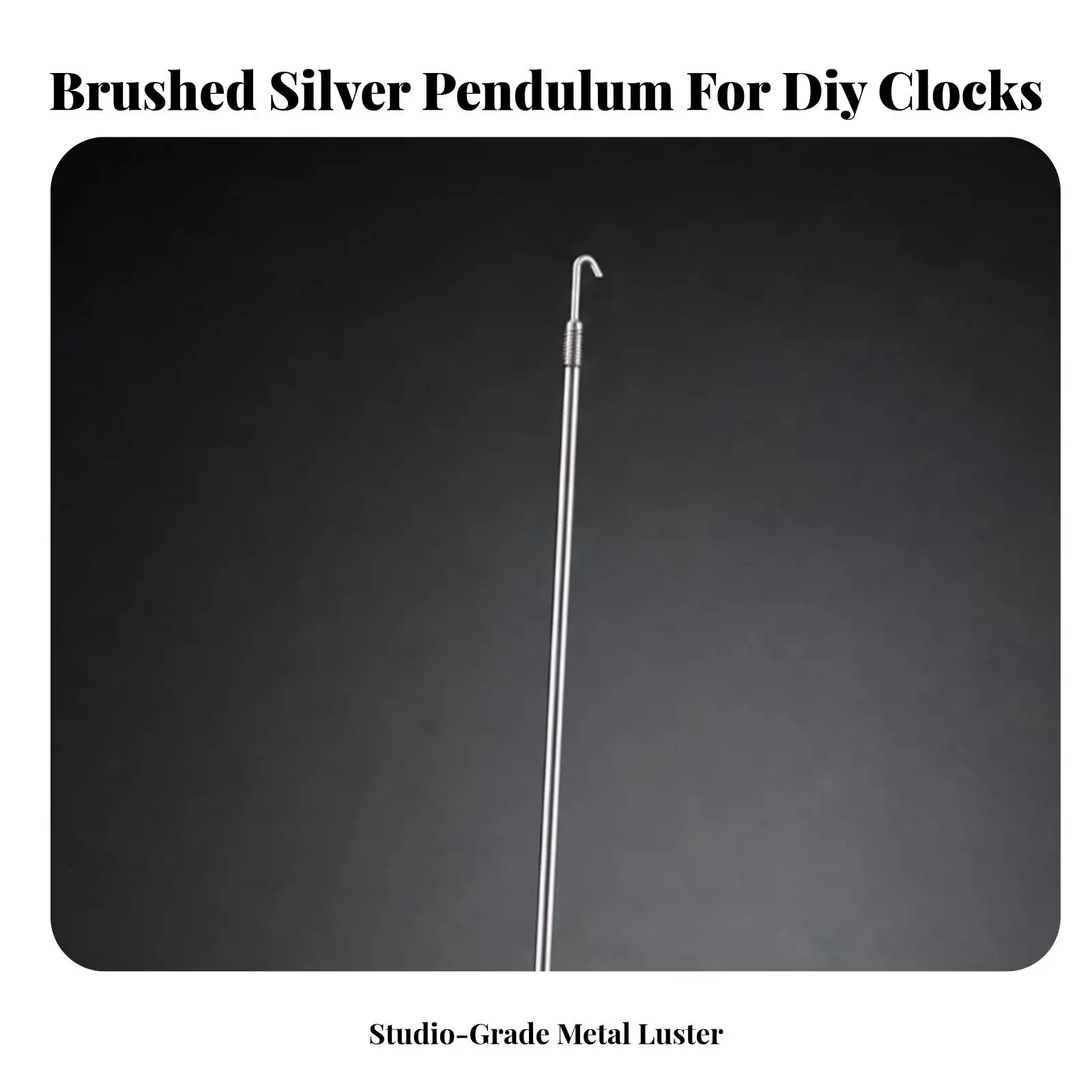 Metal Wall Clock Pendulum Replacement Part 270mm Silver Electroplated Hanging Rod Cylindrical Bob for DIY Clock Repair