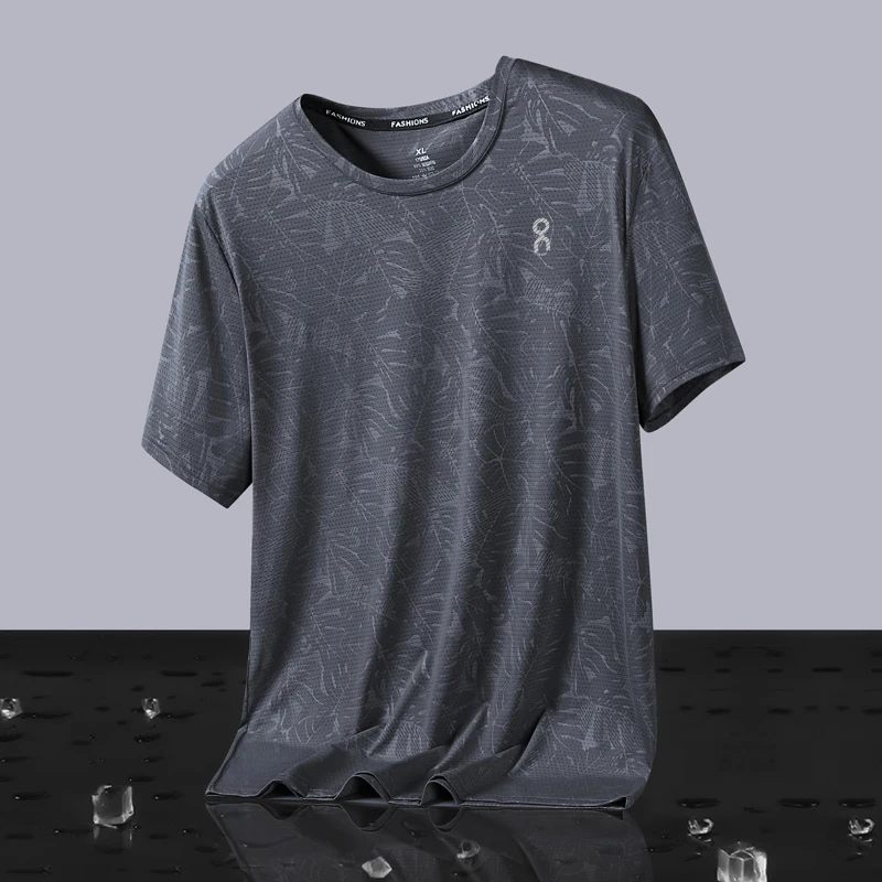 

Qui Dry Thin Ice Silk Breathable Me ort Sve Мужская футболка Hanfu Открытый отдых Спорт Fitn Бег Скалолазание