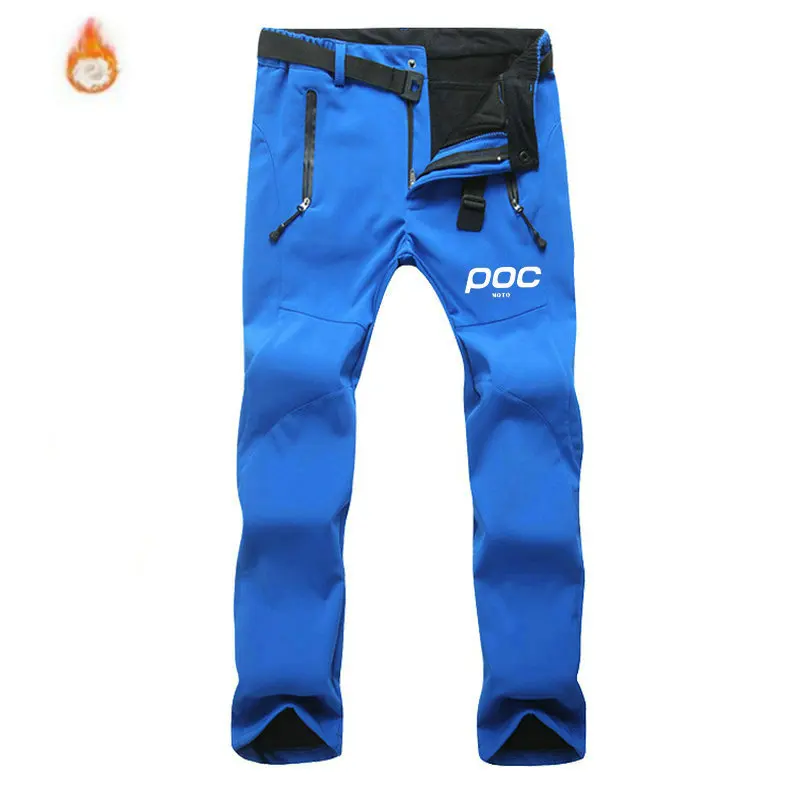 MOTO POC Winter Women Thick Warm Pants Waterproof Windproof Hiking Camping Skiing Pants Cycling MTB Road Bike Bicycle Trousers