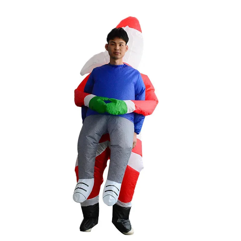 Halloween Inflated Garment Christmas Fun Claus Ghost Holding People Inflatable Clothing Office Hug Of Santa Prank Props yj/1