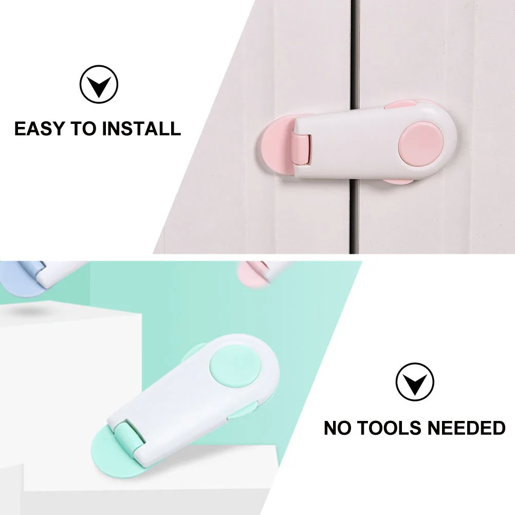 

3Pcs Baby Cabinet Locks Safety Latch Locks for Kids Drawers Fridges Wardrobes Anti Pinch Protection Home Use Kids Drawer Lock