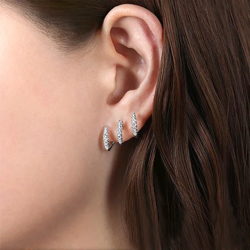 New Silver Color Claws Stud Earrings with Crystal AAA CZ Stone Modern Design Fashion Versatile Accessories Women Jewelry