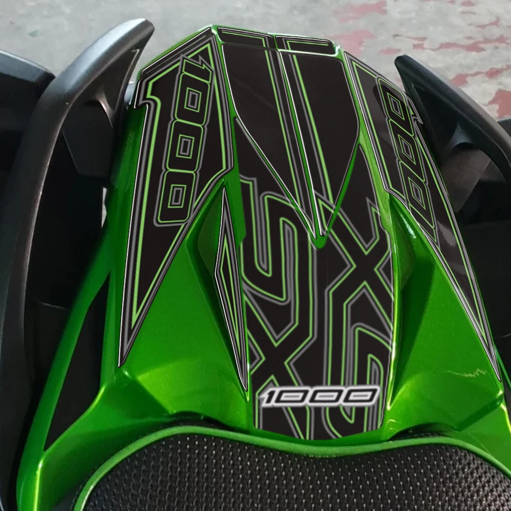 Motorcycle Rear Seat Decal Fairing Protection 3D Gel Paint Protector Reflective Sticker For NINJA 1000SX NINJA1000SX 2020 - 2025