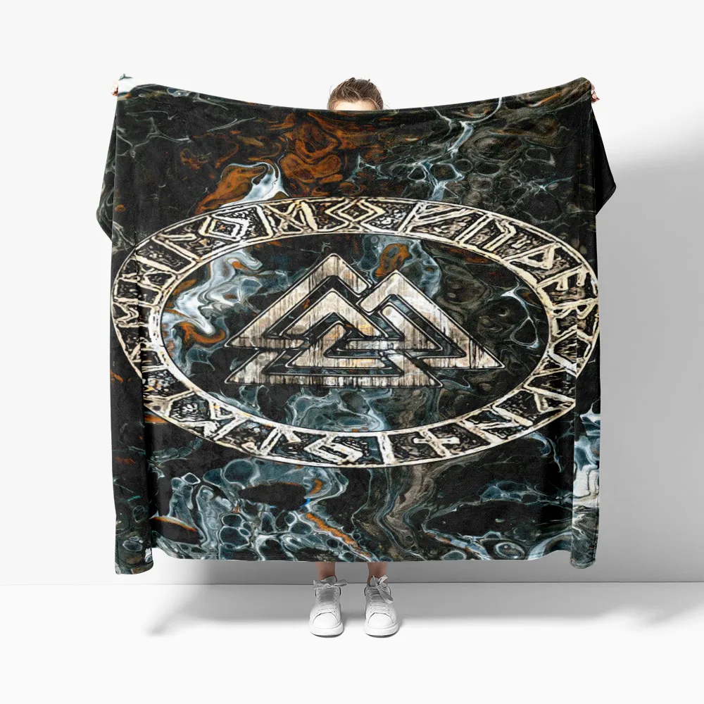 Rusty Fluid Triangle Abstract Fleece Blanket  Winter Thick Traveller Blanket Car Blanket