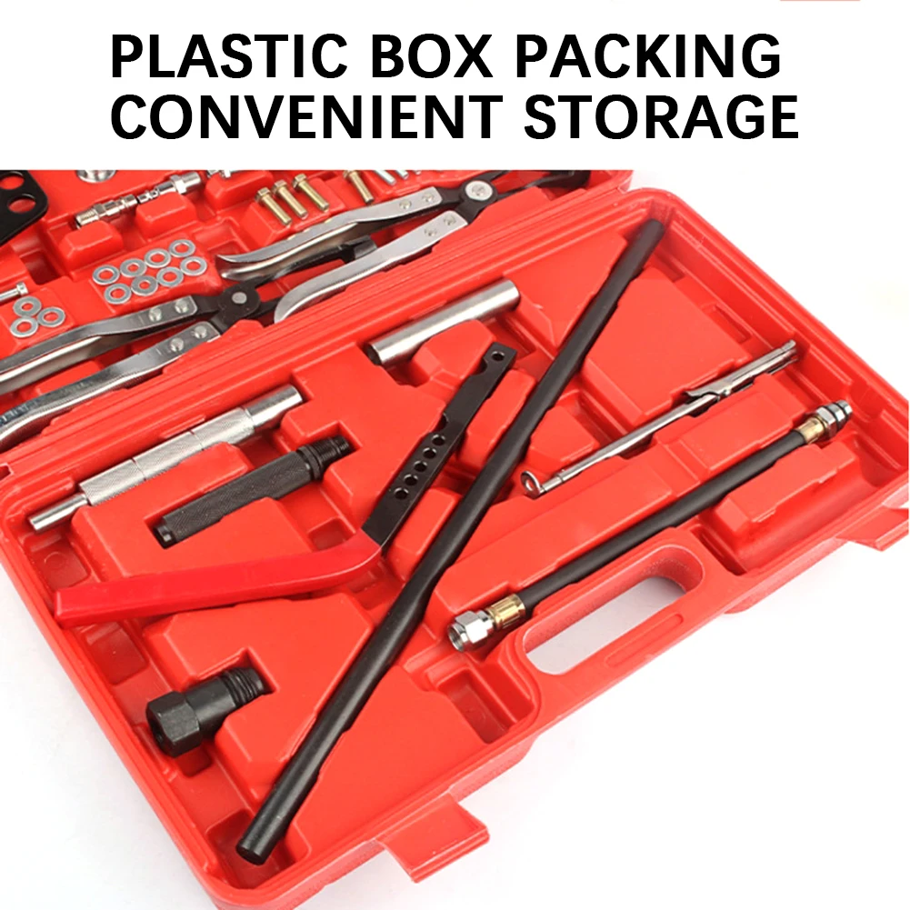 48pcs Cylinder Head Service Set Multipurpose Valves Spring Compressors Removal Tool Kit With Storage Case For Car Engine Repair