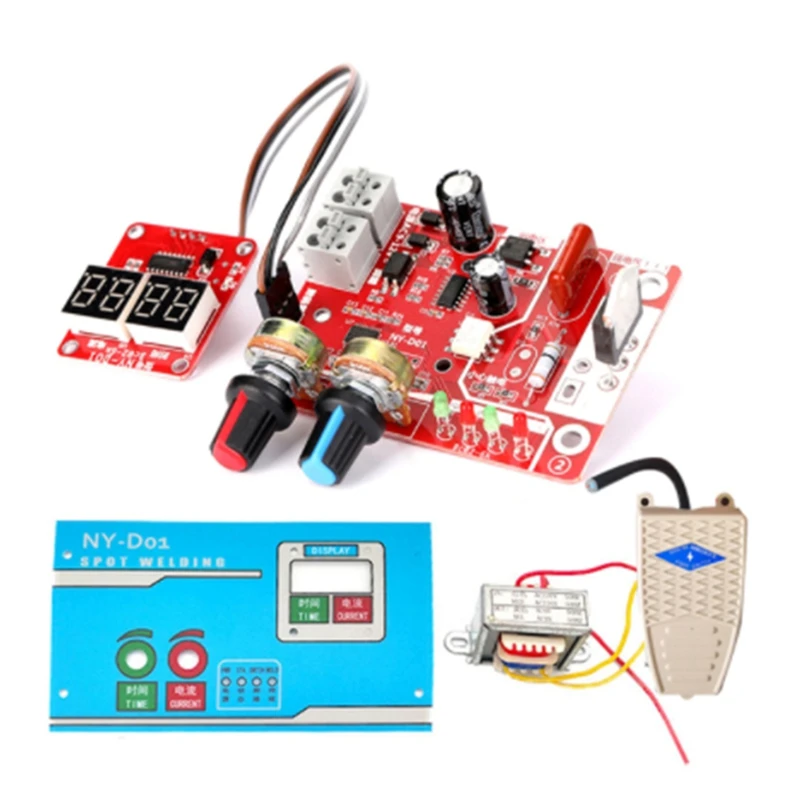 Spot Welding Machine Controller Panel Time And Current Control Function With Digital Display Spot Welder AC220-9V