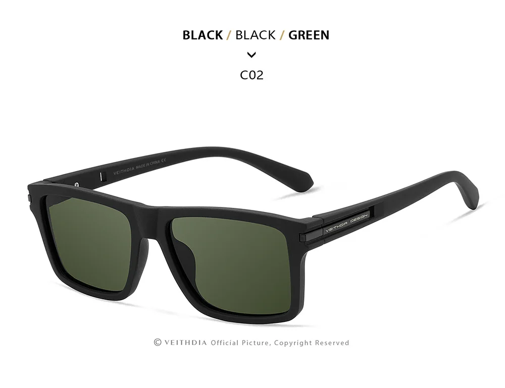 VEITHDIA Polarisierte Unisex-Sonnenbrille UV-Beständig Modische Sportbrille für Männer und Frauen Fahrsonnenbrille 7918 – Detail 15