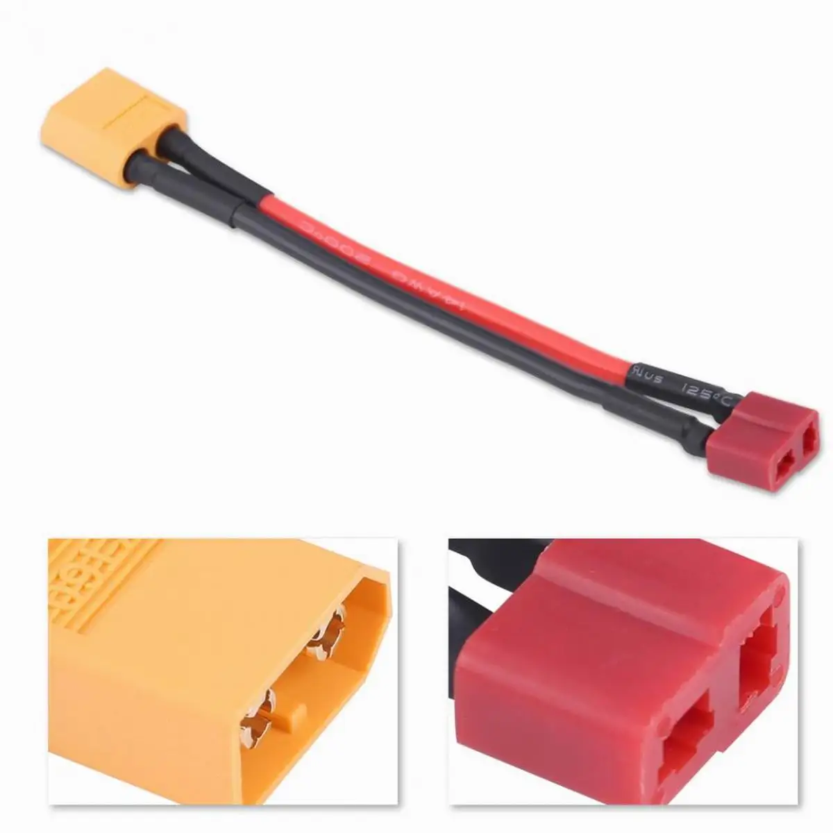 Deans T Plug Para XT60 Macho/Fêmea Conector Adaptador/w 14AWG Cabo para RC Carro Barco Aeronave Helicóptero Quadcopter Lipo Bateria