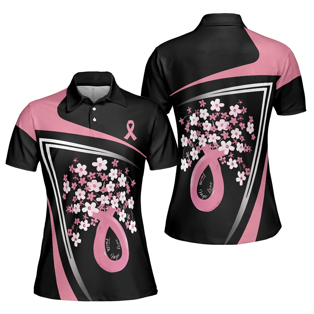 2026 Women's Golf Polo T-Shirts Quick Dry Fashion Polo Apparel New Loose Elastic Short Sleeve Breathable Outdoor Sports Jersey