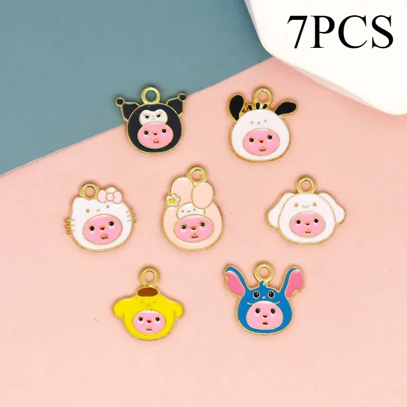 Cartoon Loopy DIY Cute Accessories Sanrio Dress Up Alloy Drop Oil Bracelet Hair Accessory Necklace Earrings Exquisite Pendant