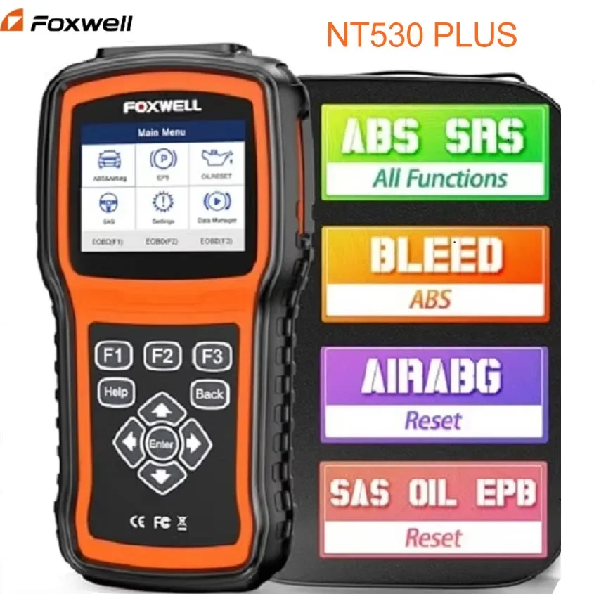 FOXWELL NT530 Plus WIFI プロフェッショナルカー OBD2 スキャナー 35+