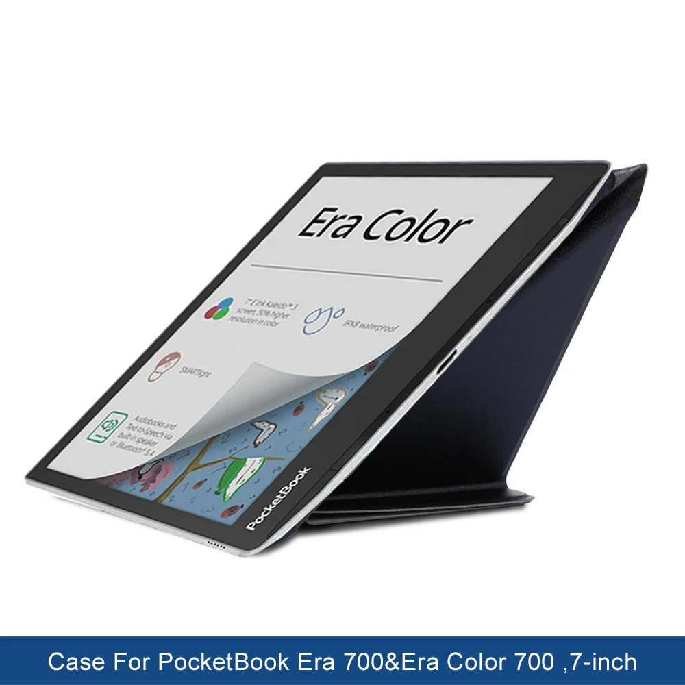 Slim Adsorption Cover Slim PU Leather Y-Folded Case For PocketBook Era Color 700, EReader Tablet PB700-U-16-WW PB700K3-1-WW, 7'