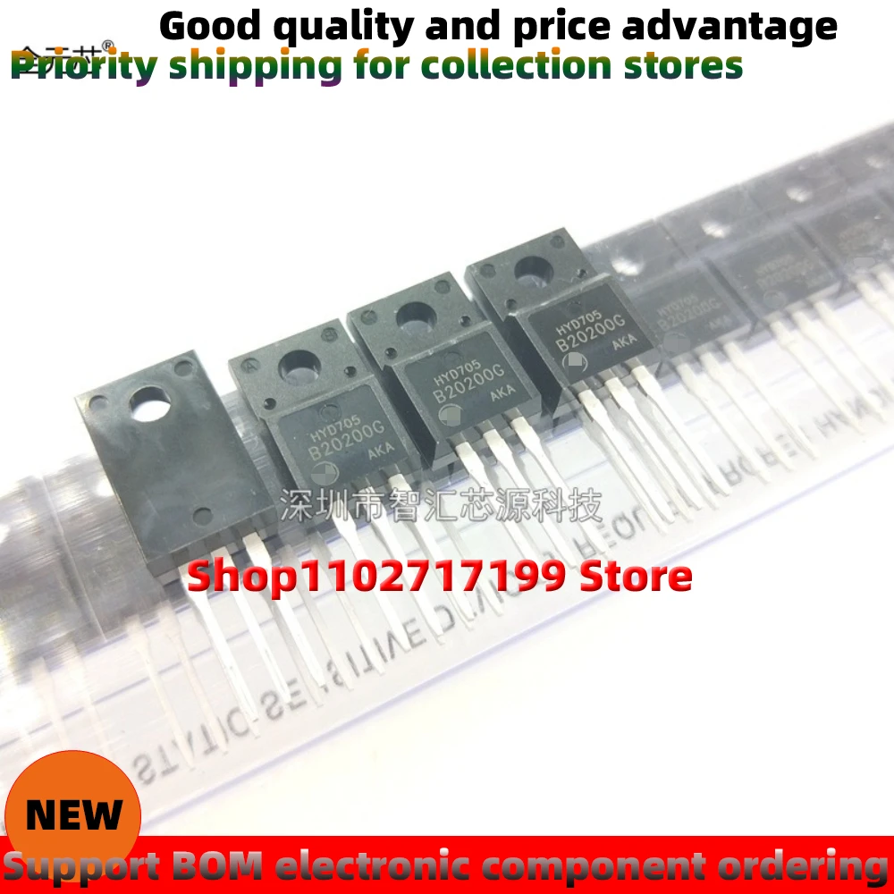 10PCS/LOT B20200G 20A 200V  TO220F MBRF20200CTG MBRF20200CT