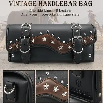 Vintage Motosiklet Ön Çatal Heybe Su Geçirmez Sert Çift Spor Moto Çanta Harley Davidson Touring Road King Street Glide