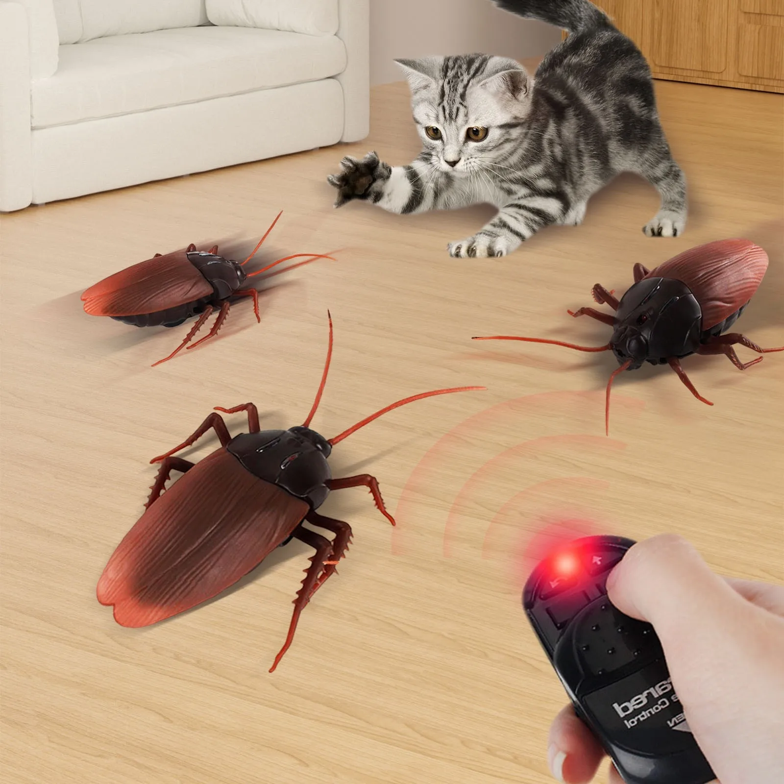 Barata teledirigida espeluznante, juguete realista para trucos de animales, simulación de cucaracha, hormiga, araña, suministros de juguetes remotos