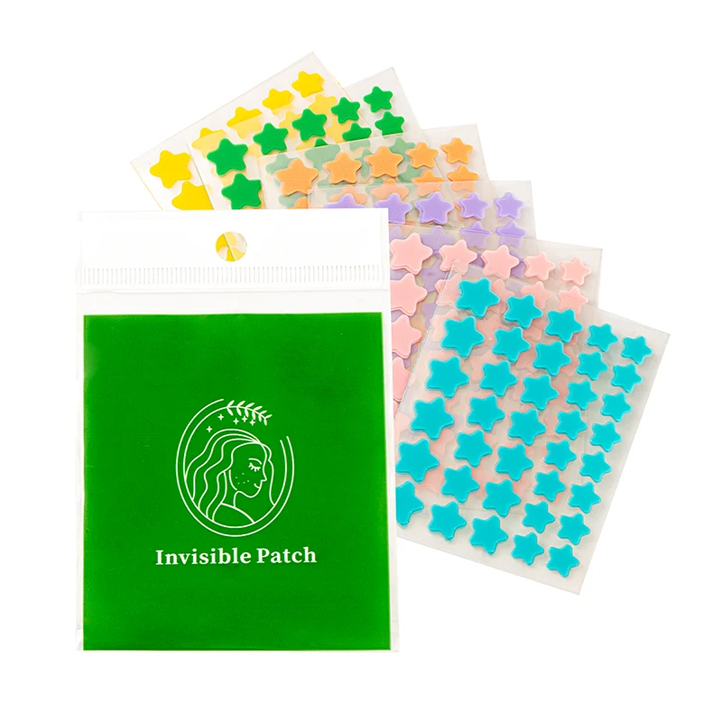 40pcs/set Colorful Star Shaped Acne Patches Skincare Stickers Facial Spots Makeup Tools