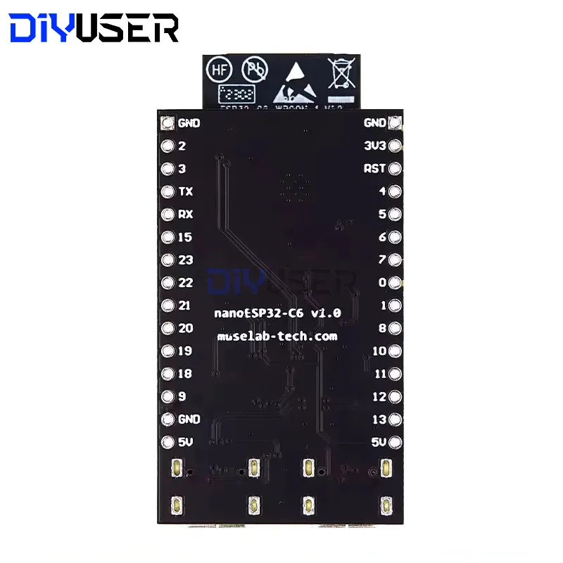DIYUSER ESP32-C6 ESP32 WiFi+Bluetooth Internet Of Things Dual Type-C Development Board ESP 32 Core Board ESP32-C6-DevKit C N4R2